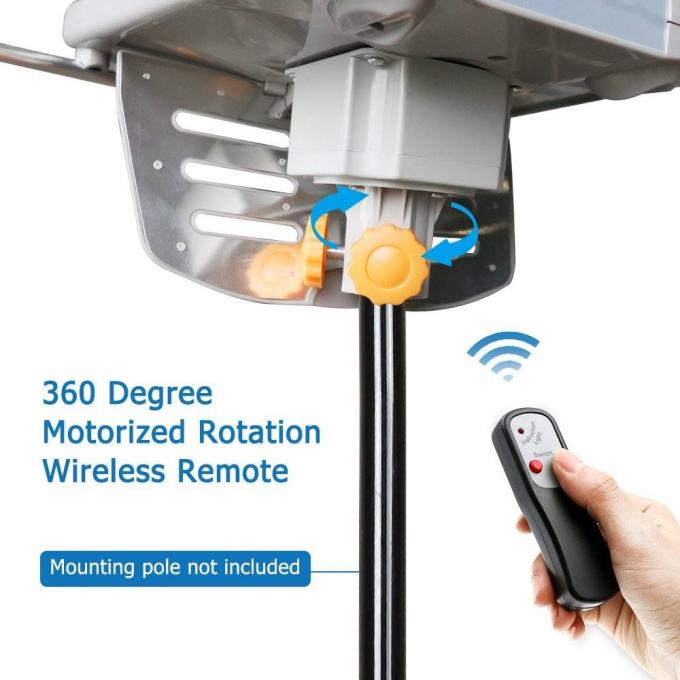 150 μίλι UHF VHF υπαίθρια Yagi 360 βαθμού κεραία TV περιστροφής 2