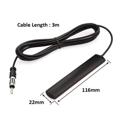 DIN Plug Adhesive Patch Αυτοκινητοκίνητο κρυμμένο AM FM ραδιοφωνική κεραία για οχήματα φορτηγά στερεοφωνικό κεφαλικό δέκτη