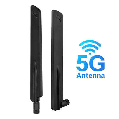 Υψηλή αύξηση 12dbi 5g κεραία sma Δυνατό να λυθεί 600-6000Mhz μεταδίδει σταθερά σήματα Omni 5G κεραία για ασύρματο κινητό δρομολογητή