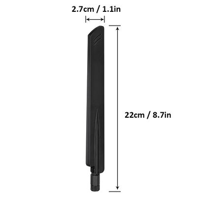Υψηλή αύξηση 12dbi 5g κεραία sma Δυνατό να λυθεί 600-6000Mhz μεταδίδει σταθερά σήματα Omni 5G κεραία για ασύρματο κινητό δρομολογητή