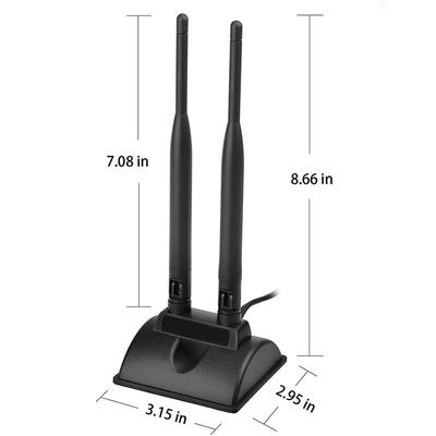 2.4GHz 5GHz Διπλή ζώνη αέρα Ασύρματη επικοινωνία WiFi Αντένα SMA Μαγνητική βάση για κάρτα δικτύου PCI-E Δρομολογητής