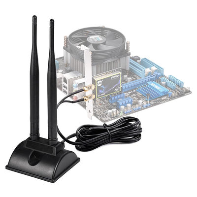 2.4GHz 5GHz Διπλή ζώνη αέρα Ασύρματη επικοινωνία WiFi Αντένα SMA Μαγνητική βάση για κάρτα δικτύου PCI-E Δρομολογητής