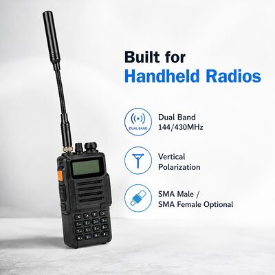 Τακτική Κεραία Boomerang, Διπλής Ζώνης 144/430MHz Φορητή Κεραία Ραδιοερασιτεχνισμού με Προαιρετική Διεπαφή SMA